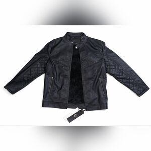 Nwt - American Breed Men’s Black Quilted Faux Leather Jacket NWT | XXL